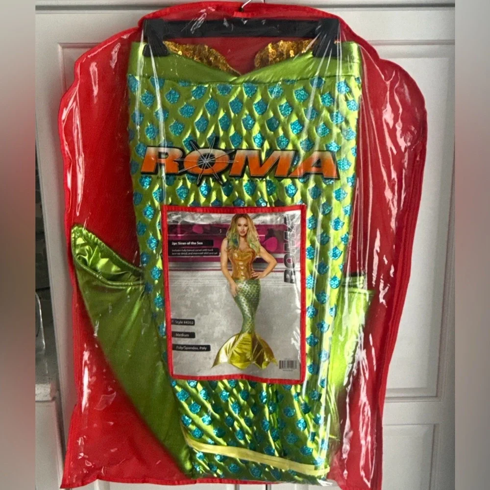 ROMA 2pc Sexy Seductive Siren Of The Sea Mermaid  Halloween Costume Size M - Picture 7 of 13